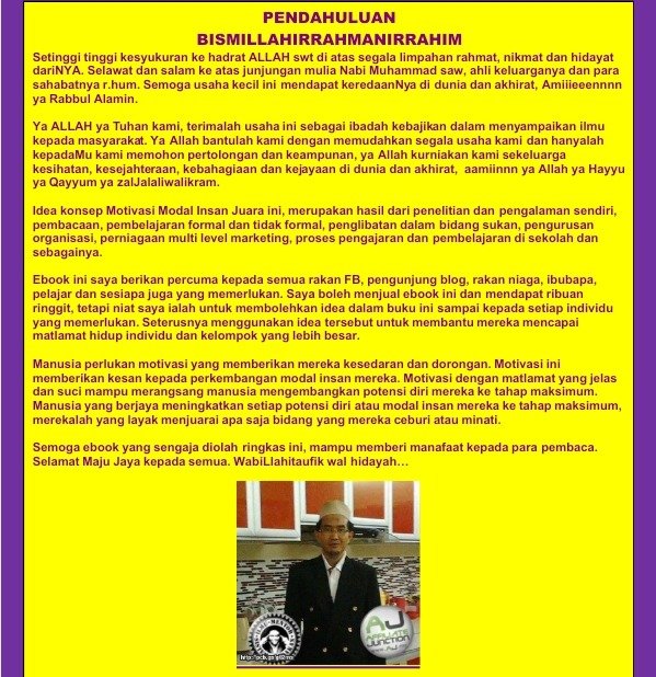 Motivasi Modal Insan Juara